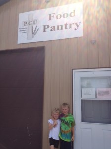 Delivery of food in August, 2013